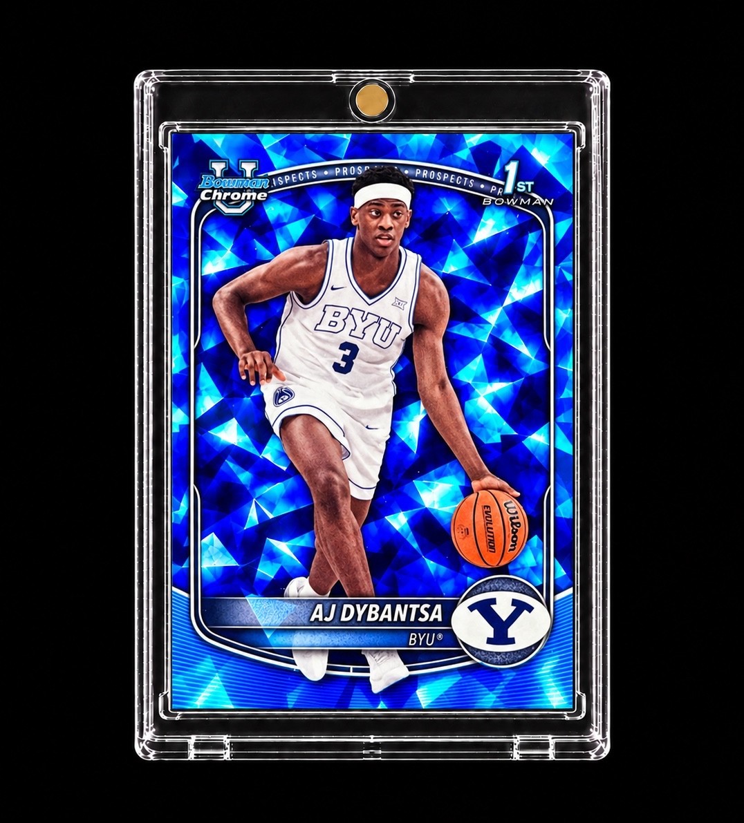 AJ DYBANTSA ROOKIE BLUE SAPPHIRE REFRACTOR 1st Bowman Chrome Topps BYU Cougars