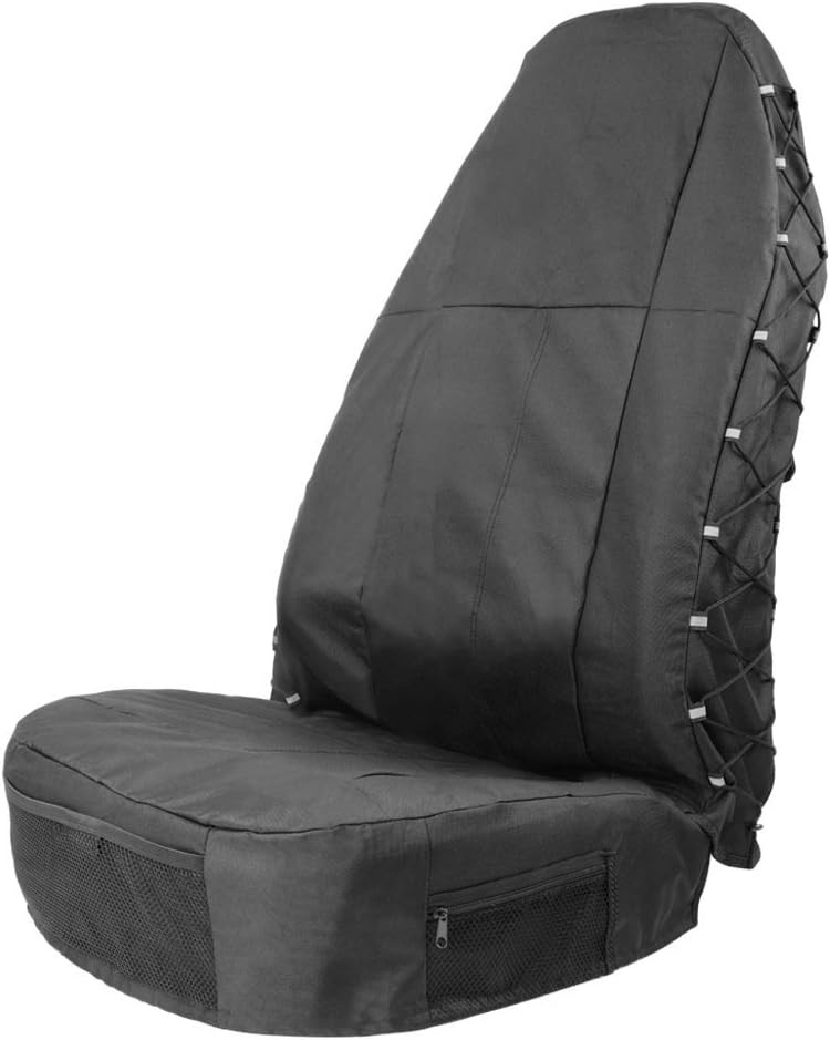 Semi Truck Seat Cover Waterproof Highback Seat Cover for Trucks Black - 1 Pack