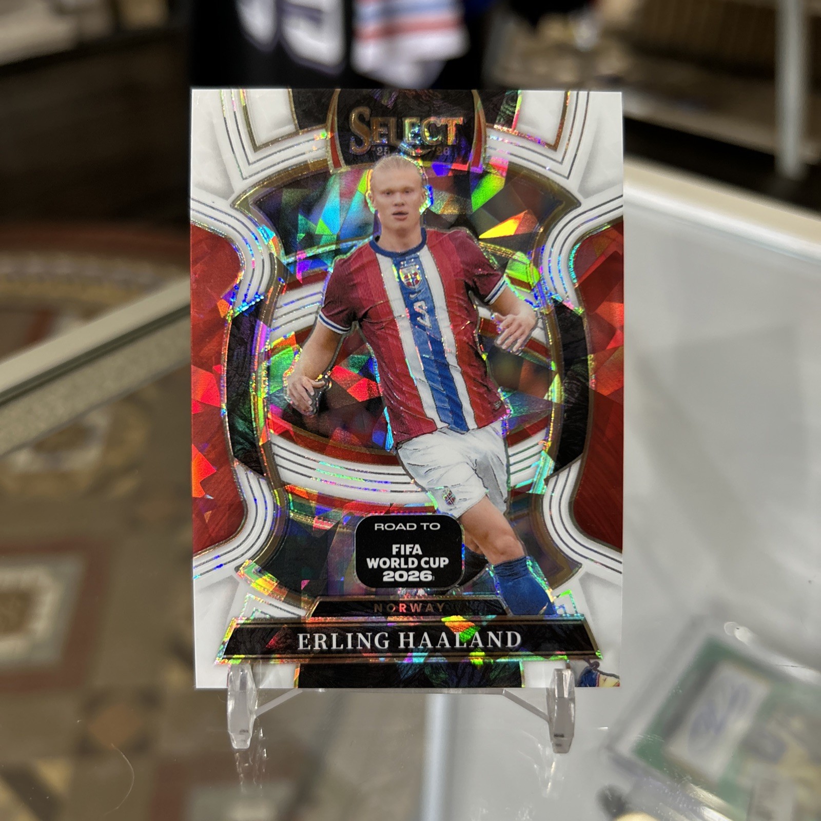 2025-26 Panini Select Road to FIFA World Cup #9 Erling Haaland White Ice 9/129