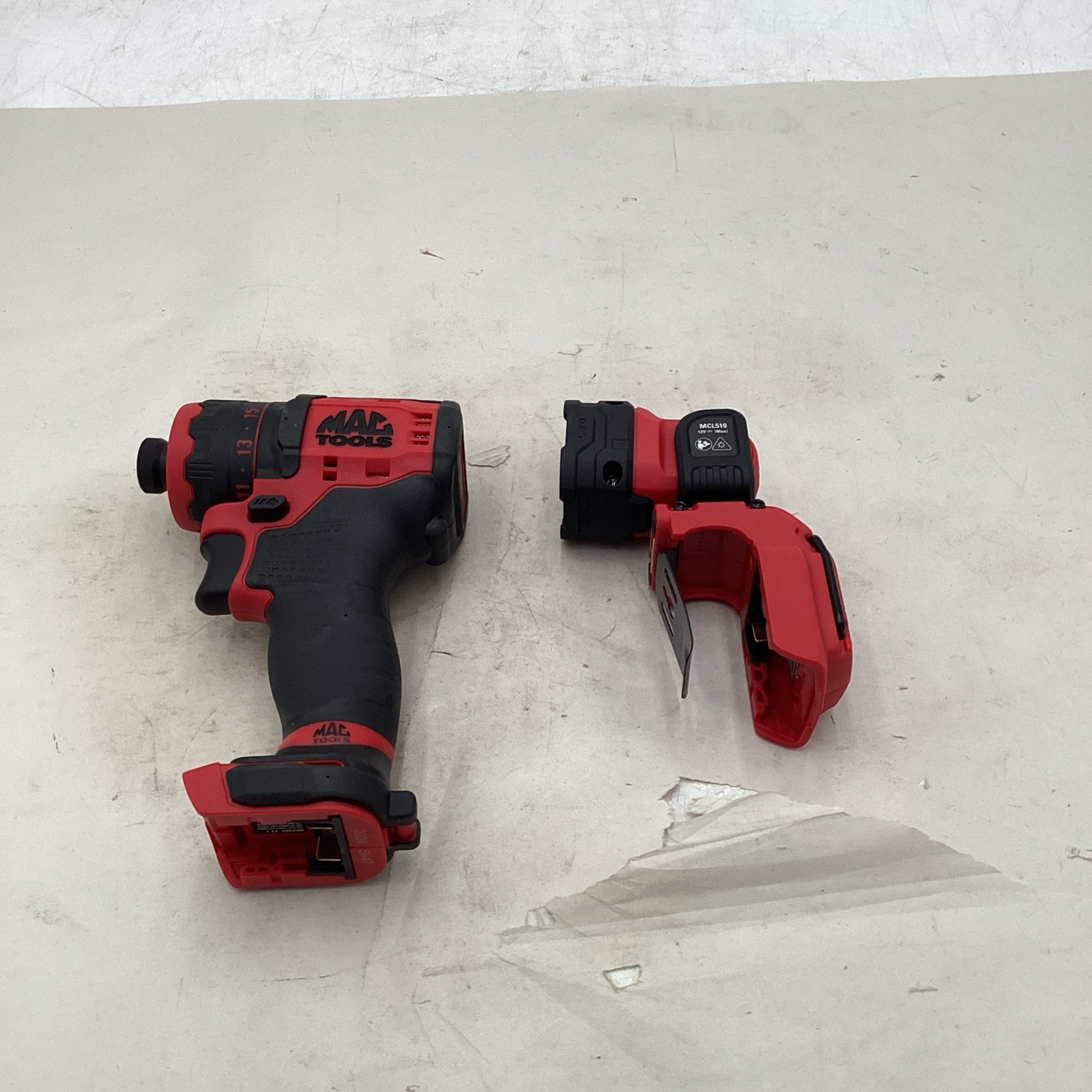 Mac Tools MCF601 and MCL510 Brushless Screwdriver and LED Work Light OPEN BOX