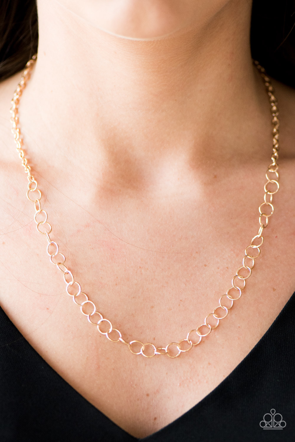 Paparazzi Necklace - Try On For Size - Gold