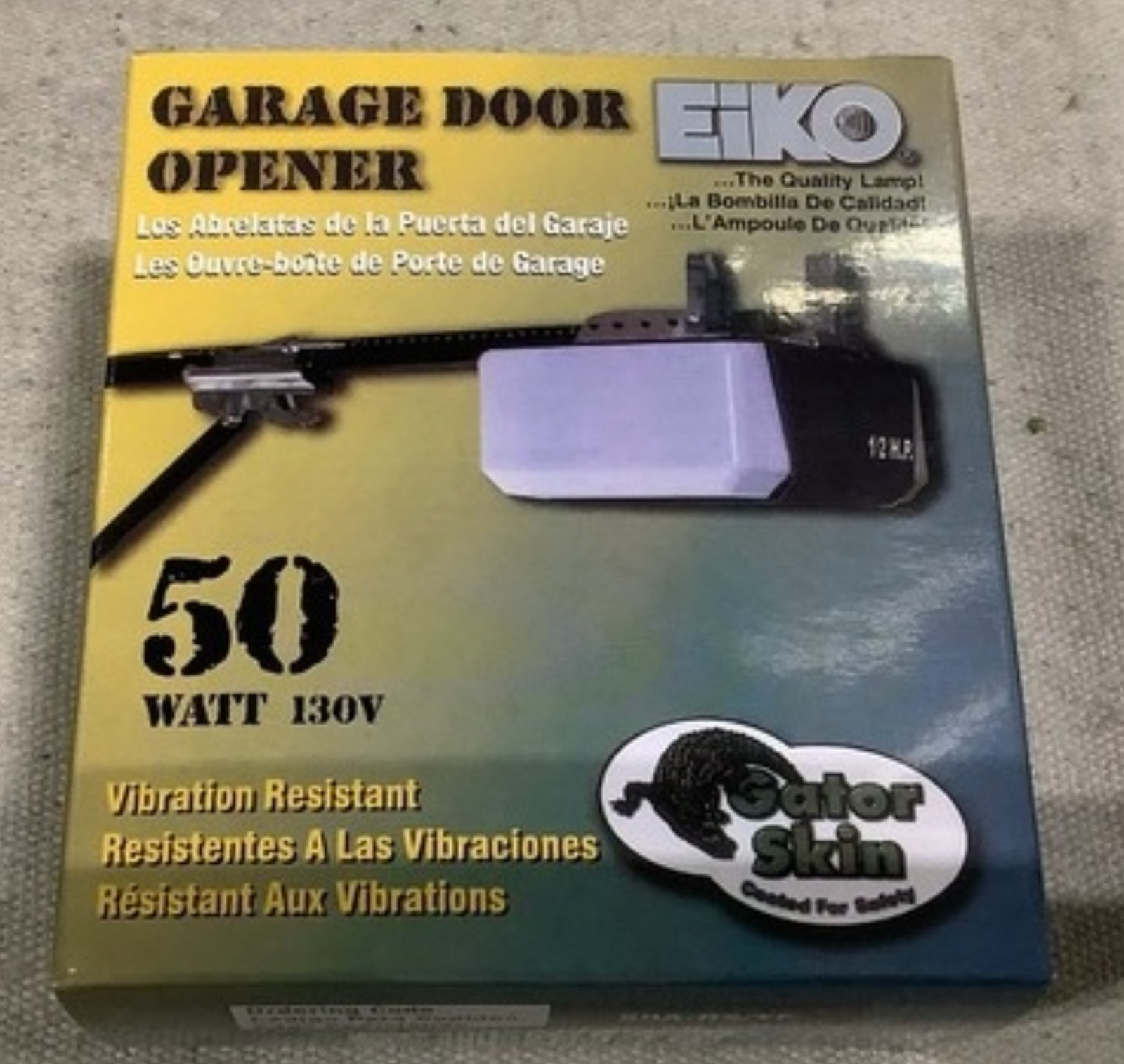 Garage Opener Light Bulb Shatter Vibration Resistant Two (2) bulbs 50W