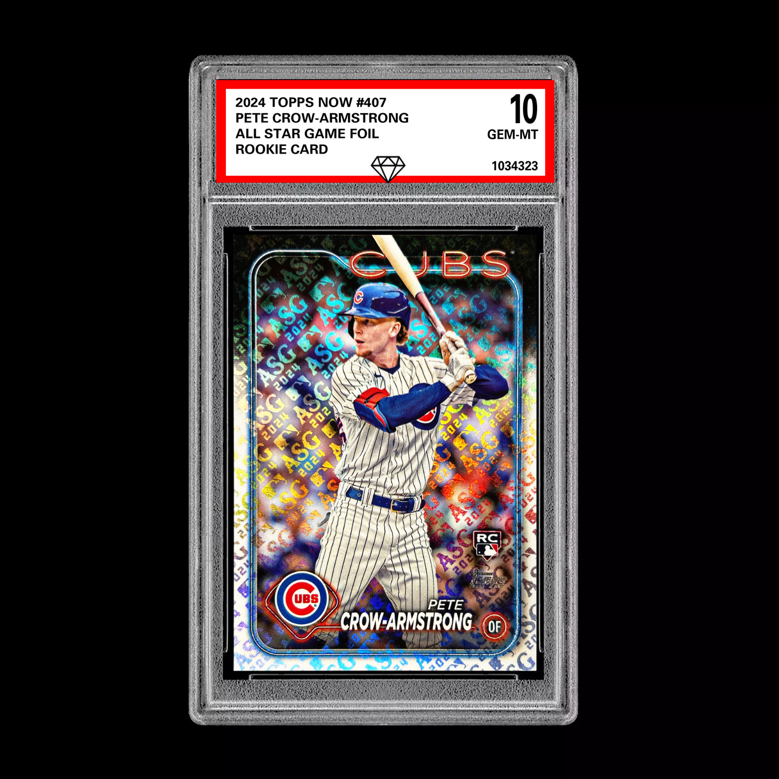 Graded 10 Pete Crow-Armstrong 2024 Topps #407 RC Rookie Card All Star Game Foil
