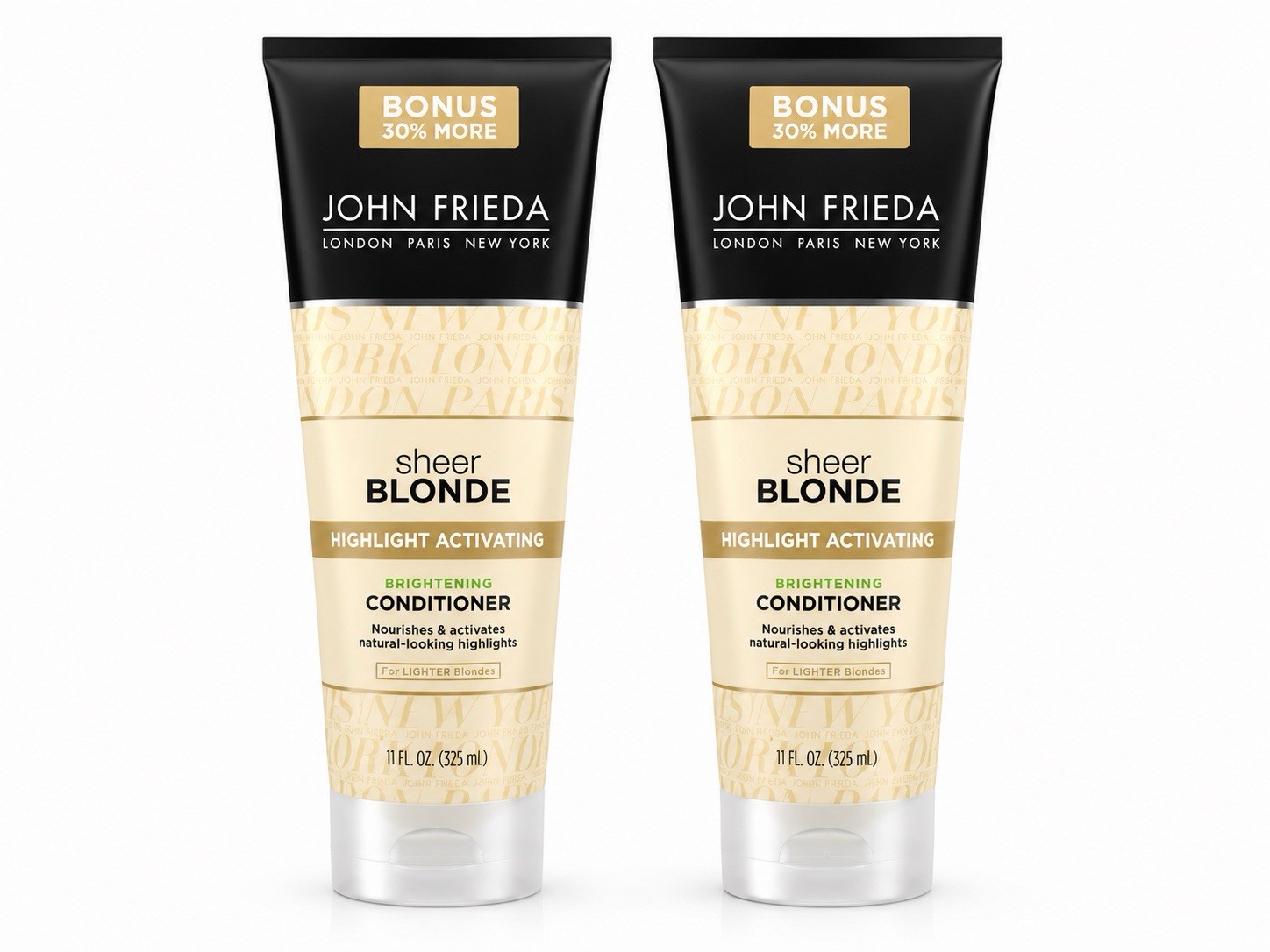 TWO PACK John Frieda Sheer Blonde Highlight Brightening Conditioner 11oz Each TWO PACK John Frieda Sheer Blonde Highlight Brightening Conditioner 11oz Each