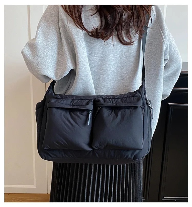 Casual Multi-pocket Messenger Bag Men Women Shoulder Bag Travel Sport Bag