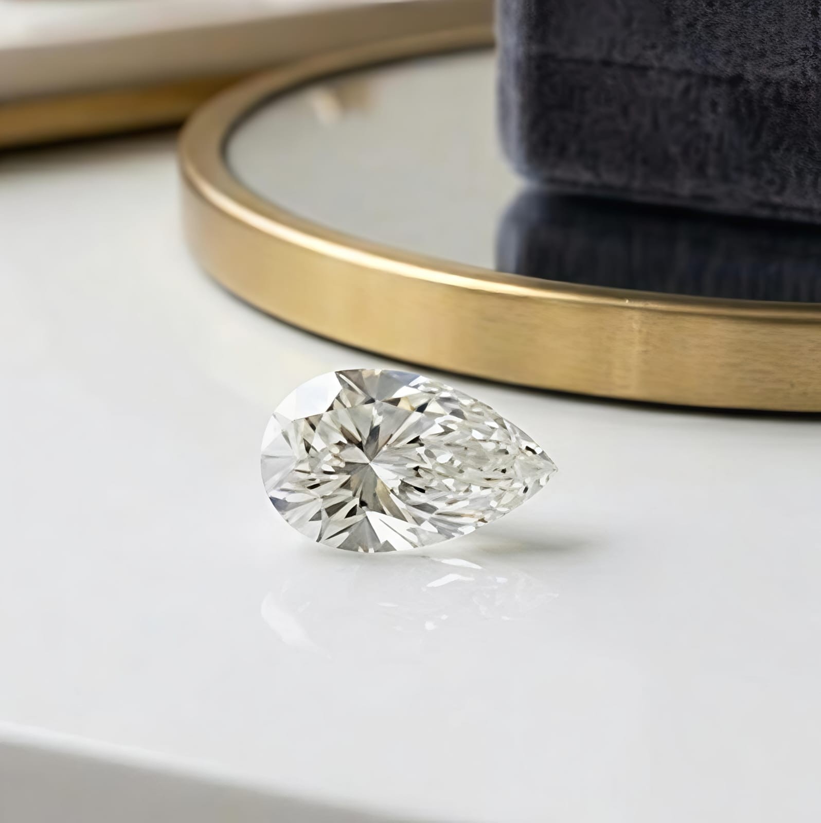 AAA+ 3 Ct Pear Cut, D-E Color VVS1 Clarity Diamond 8x12MM Gemstone + Free Gift