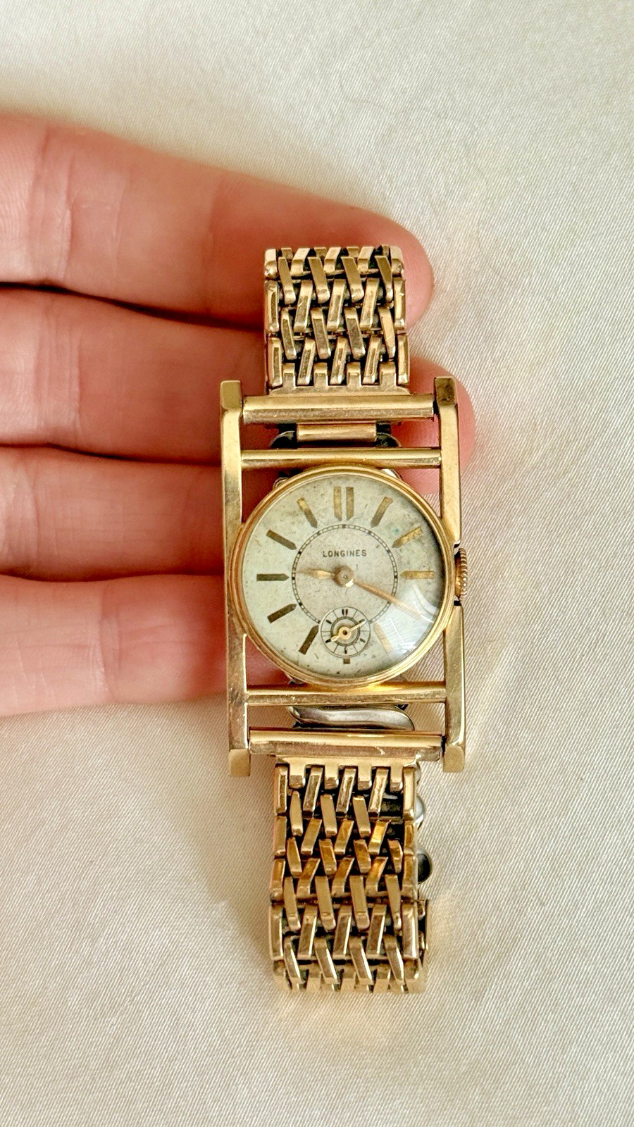 Vintage Running 1940s Longines Mainliner 14K GF Drivers Watch Caged Bezel 17J Vintage Running 1940s Longines Mainliner 14K GF Drivers Watch Caged Bezel 17J