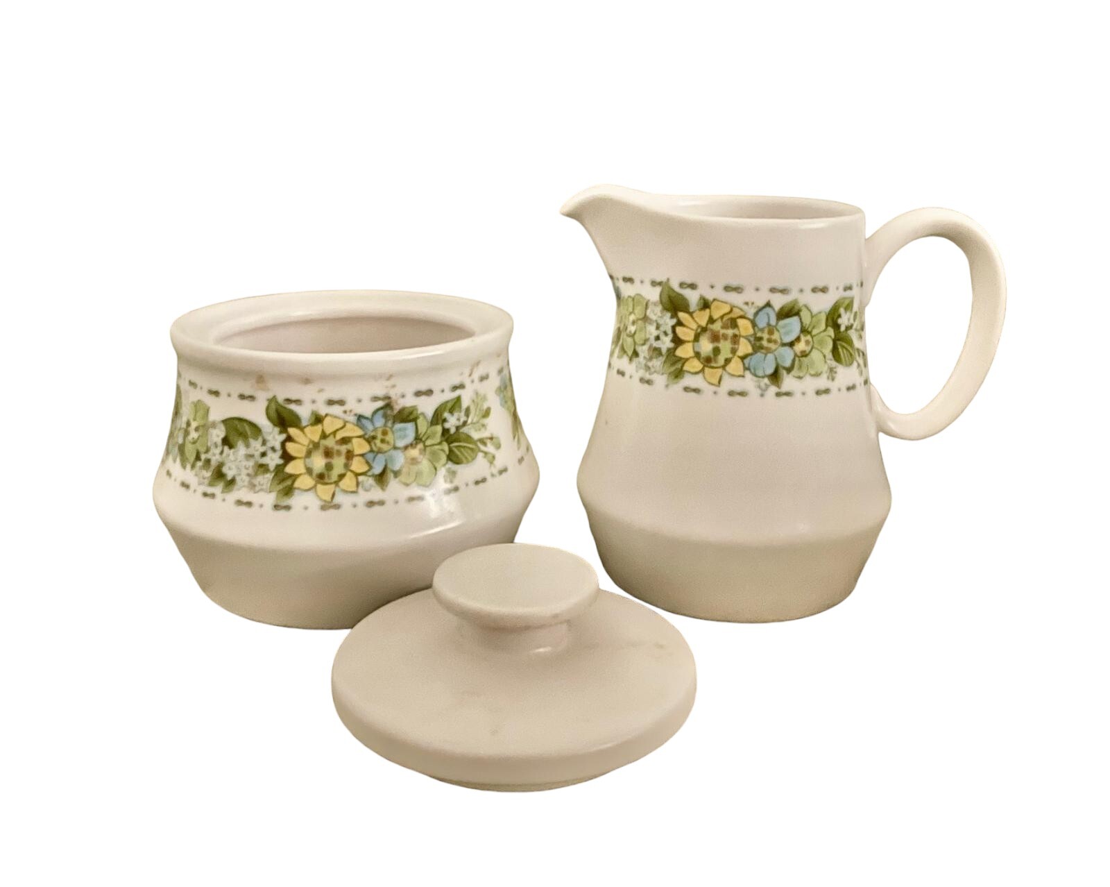 Vintage NORITAKE Progression China Springfield Creamer & Sugar Set Japan 9026