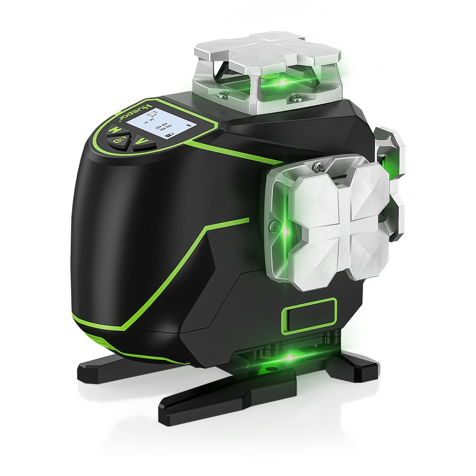 Huepar 4D Green Cross Line Laser Level Bluetooth & Remote Control With Hard Case