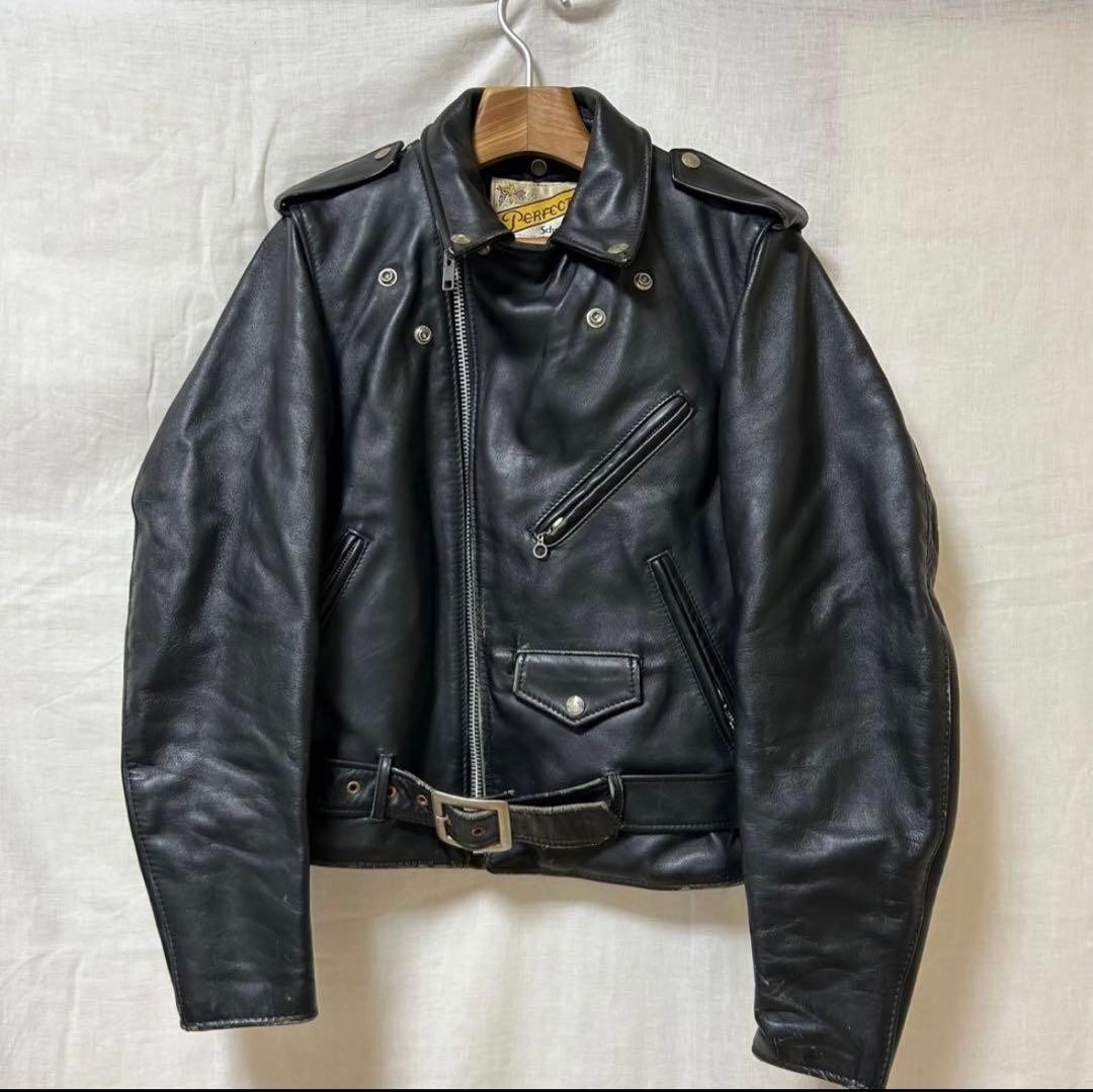 SCHOTT Perfecto 618 Double Leather Riders Jacket Size 34 NYC Motorcycle