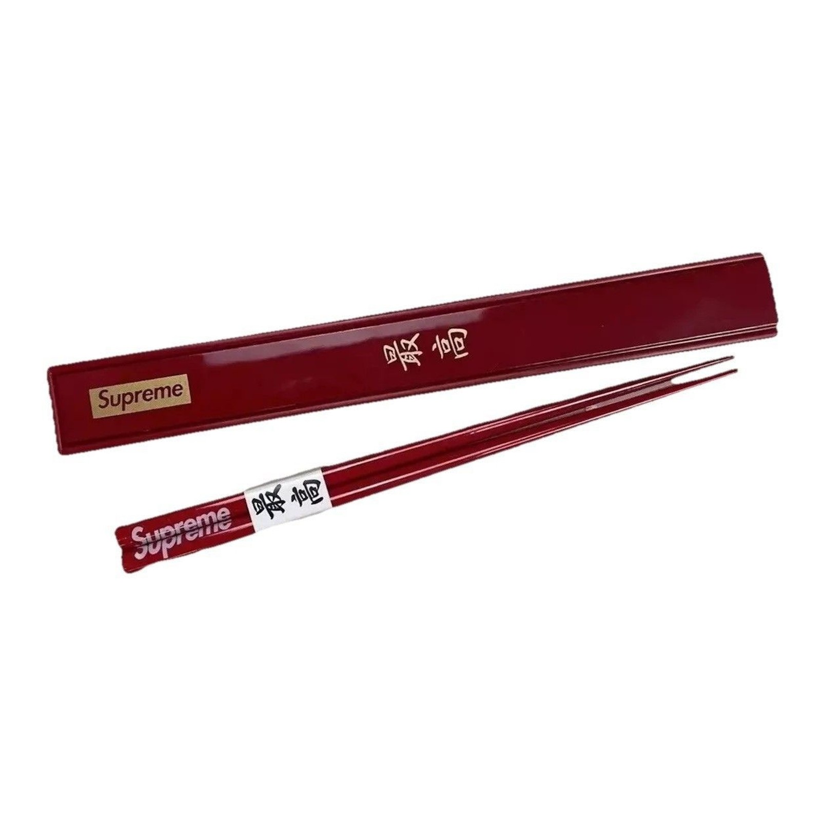 Supreme Chopsticks Decor Red Accessories Box Logo Dinewear Kitchen New Authentic