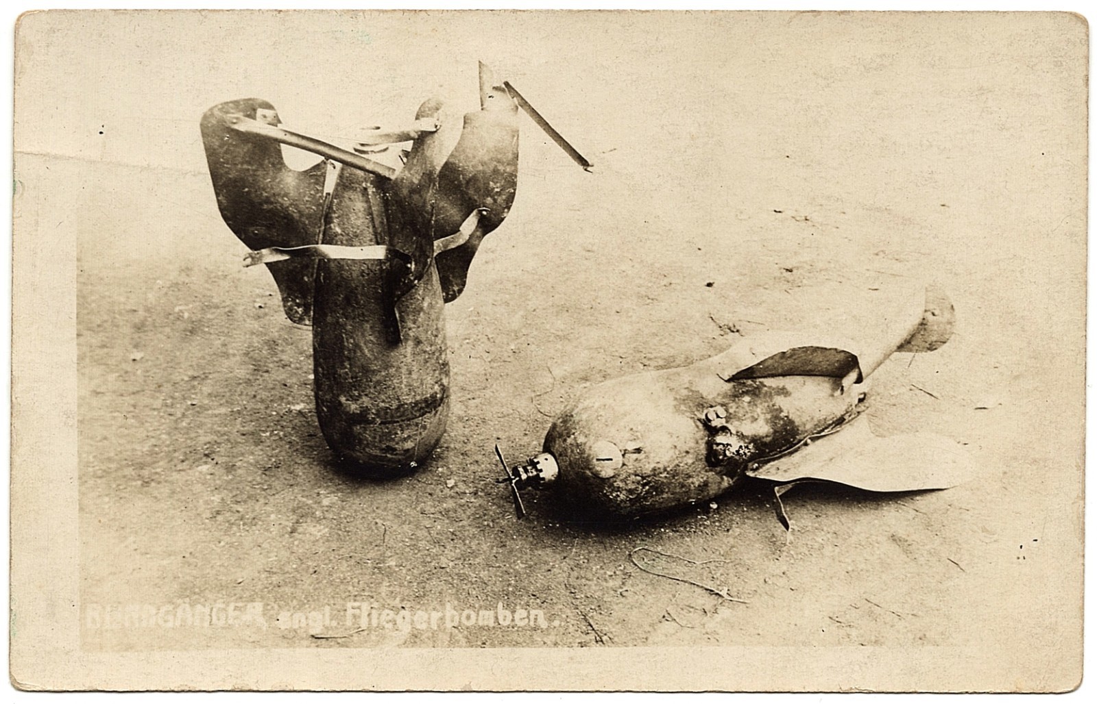 1914-1918 WWI RPPC WW1 Fliegerbomben English Bombs German Real Photo Postcard 1914-1918 WWI RPPC WW1 Fliegerbomben English Bombs German Real Photo Postcard