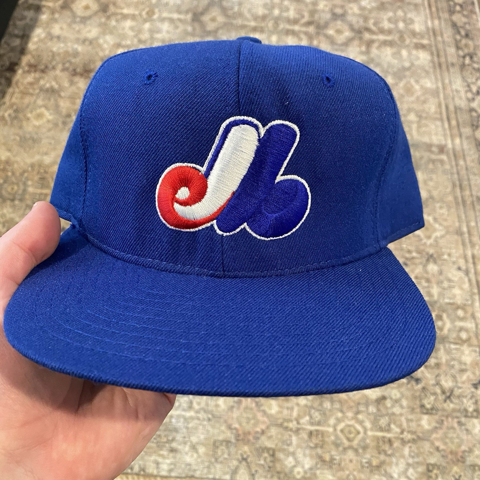 Vintage Montreal Expos 90s New Era USA Wool Pro Model Snapback Hat Cap Sz M/L Vintage Montreal Expos 90s New Era USA Wool Pro Model Snapback Hat Cap Sz M/L