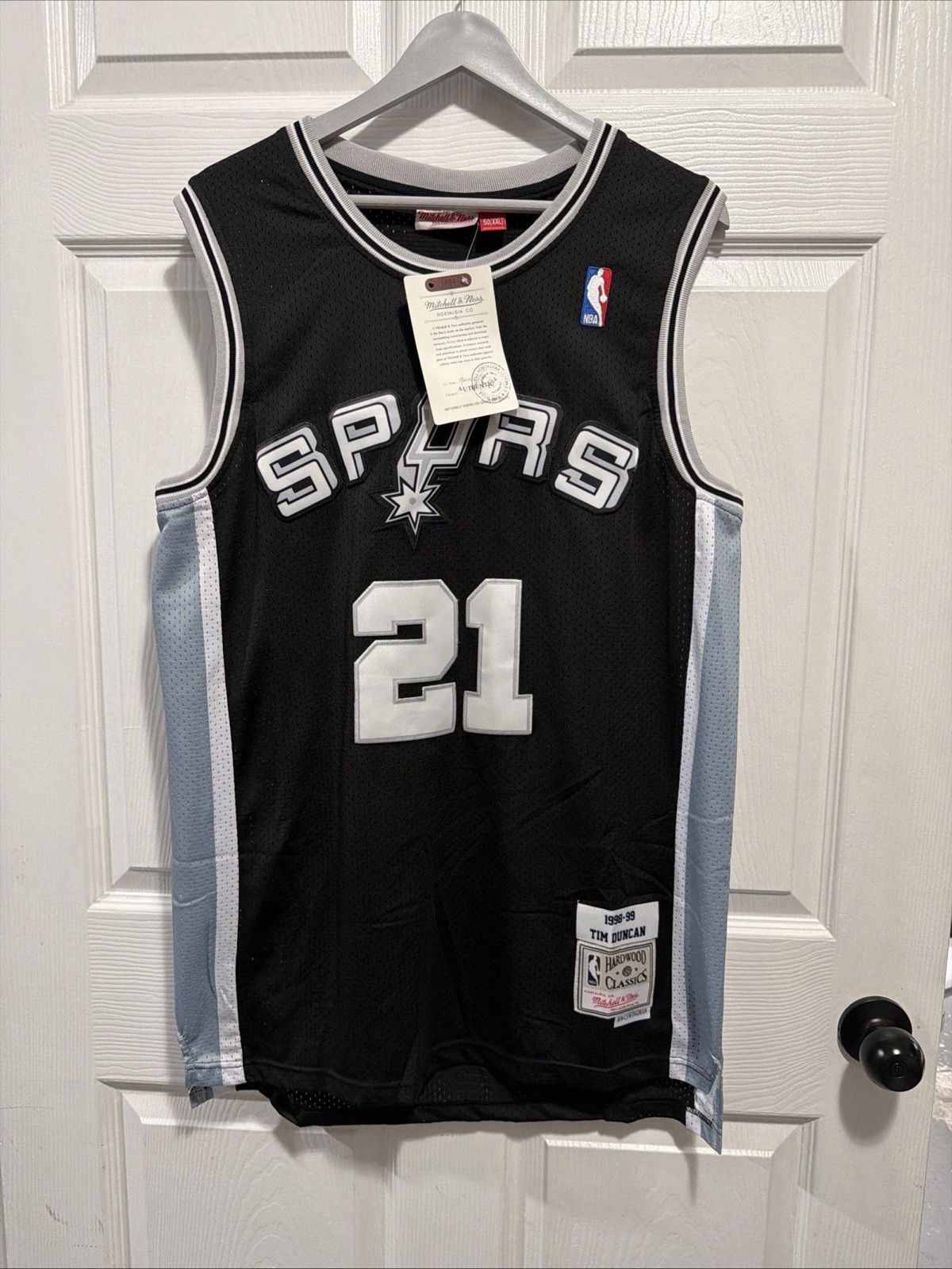 Mitchell & Ness Tim Duncan San Antonio Spurs NBA Jersey Black/Gray #21 2XL