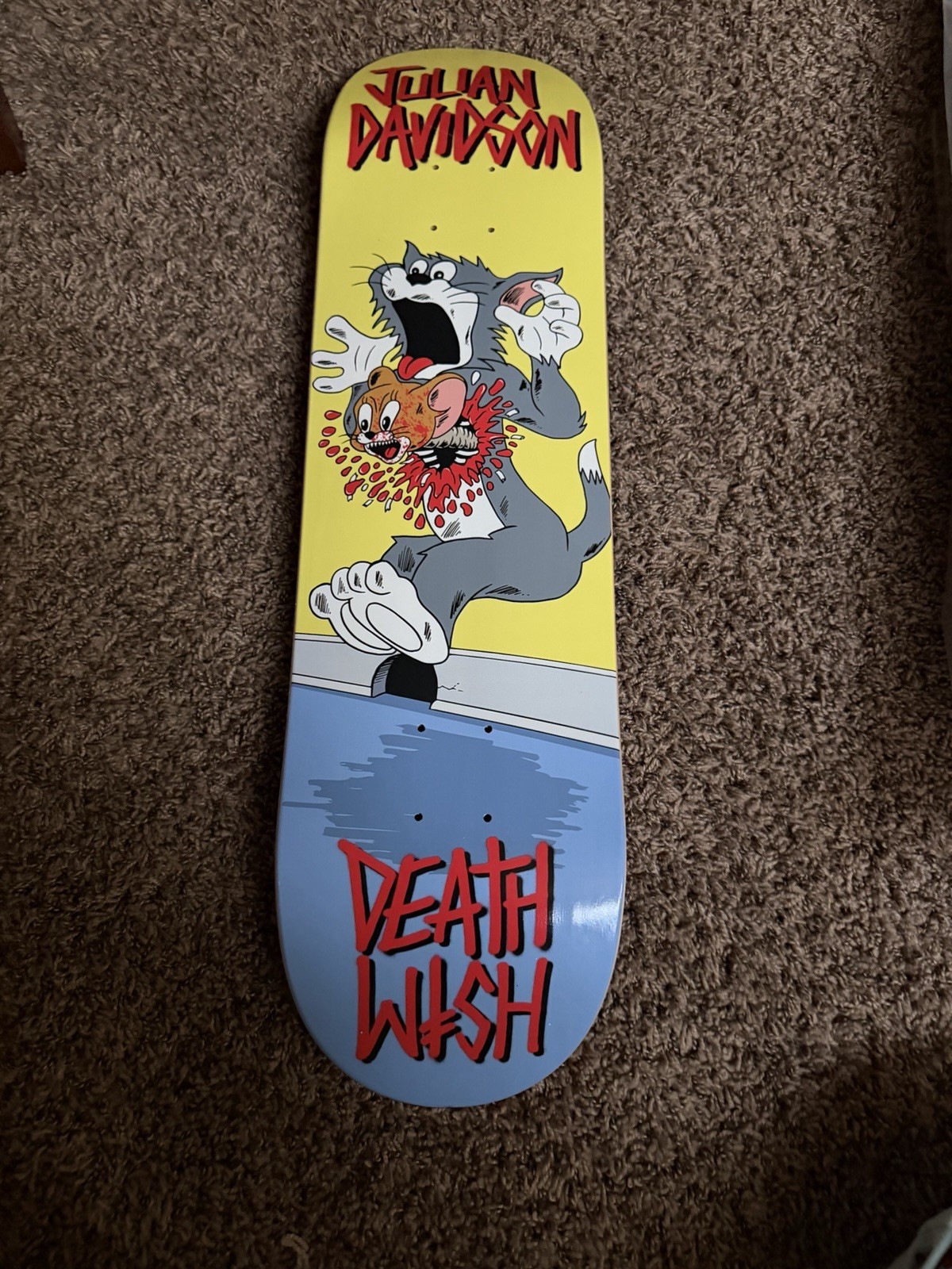 Deathwish Julian Davidson Tom & Jerry Graphic Skateboard Deck New Deathwish Julian Davidson Tom & Jerry Graphic Skateboard Deck New