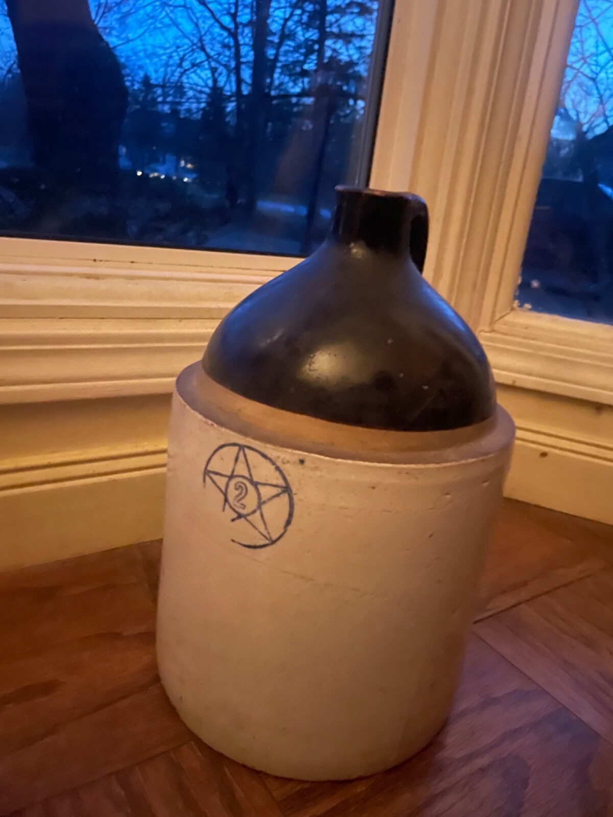 1890’s - early 1900’s star stoneware company 2 gallon jug