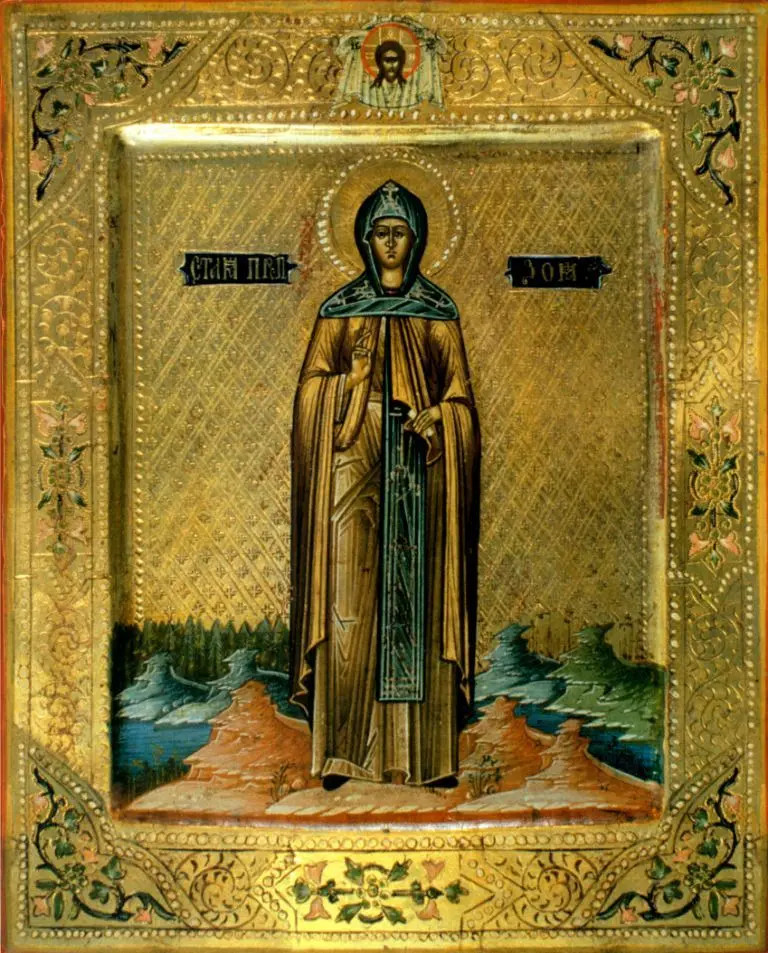 Saint Venerable Zoe of Bethlehem. Wooden orthodox icon wall art