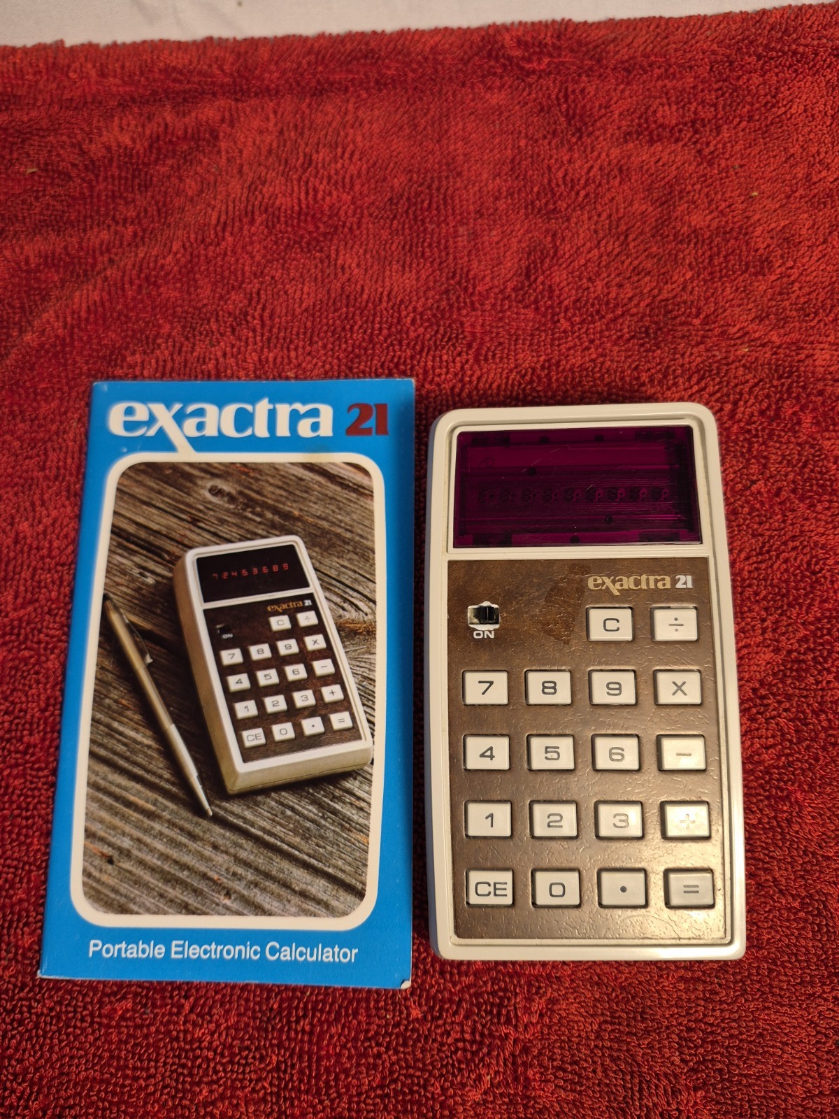 Vintage 1974 Texas Instruments exactra 21 Calculator