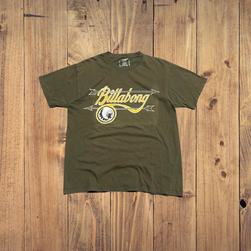 Billabong Men\'s Green and Khaki T-shirt Billabong Men\'s Green and Khaki T-shirt