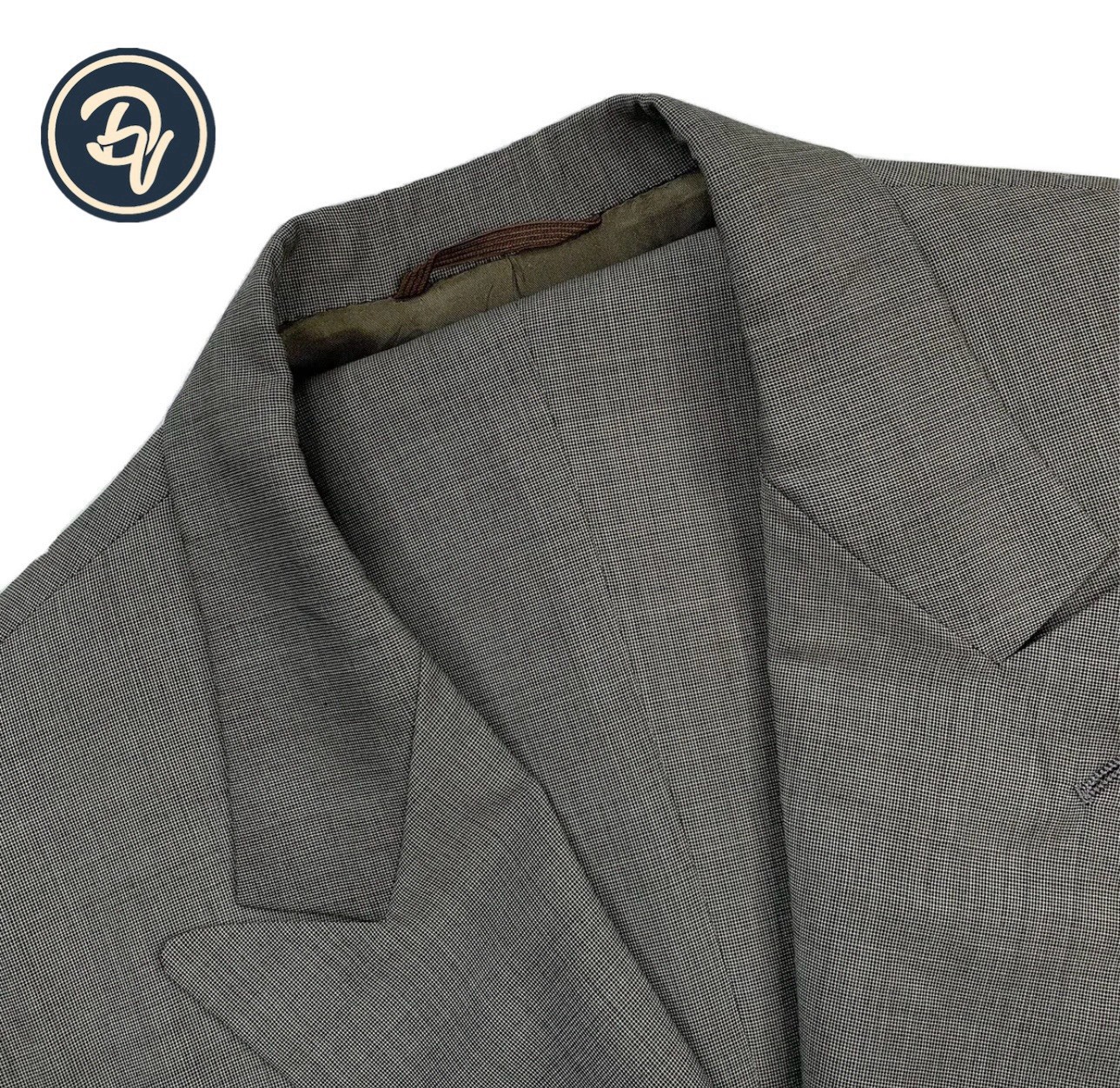 Bespoke 44 L Mr Ned X Scabal England 100\'s  Light Brown Micro Plaid Wool Suit