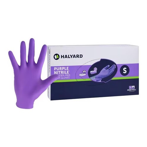 Halyard 55081 Kimberly Clark Nitrile Exam Gloves Purple Small 100/Bx Halyard 55081 Kimberly Clark Nitrile Exam Gloves Purple Small 100/Bx
