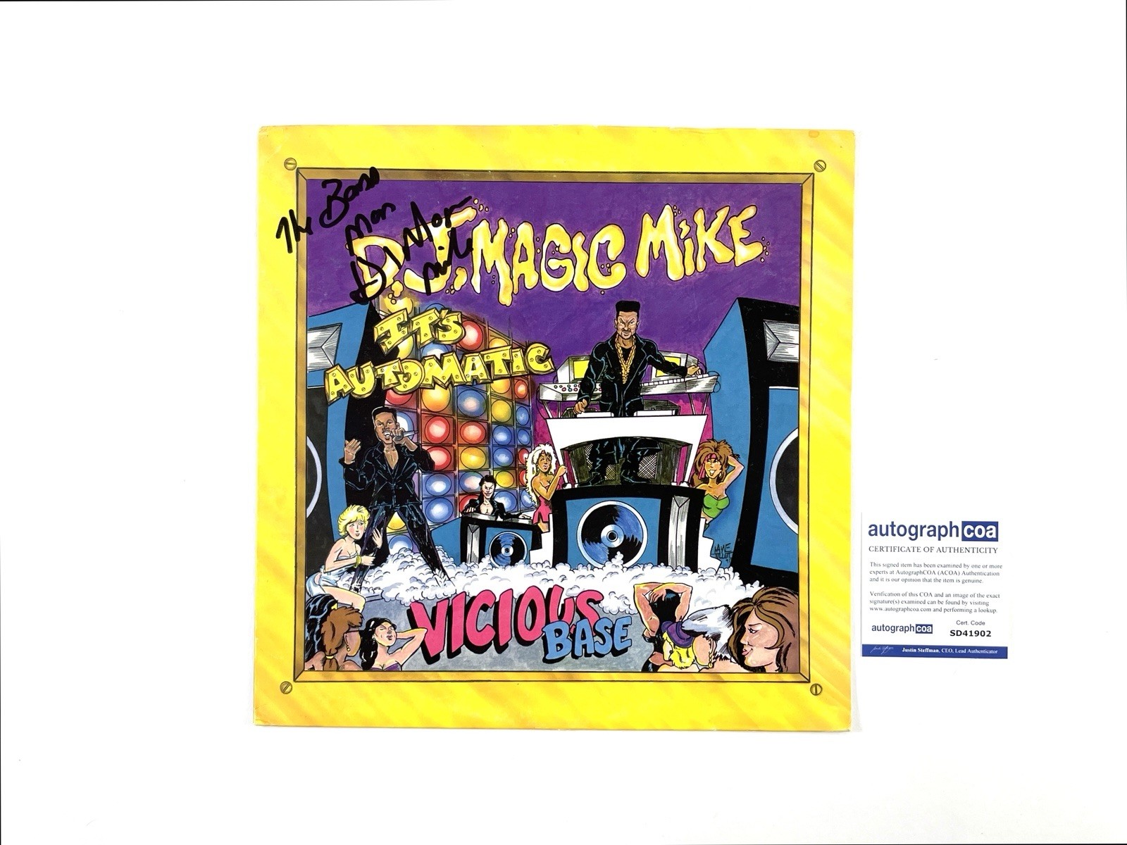 DJ Magic Mike Rare Hand Signed Autographed It’s Automatic 12” Vinyl Record ACOA
