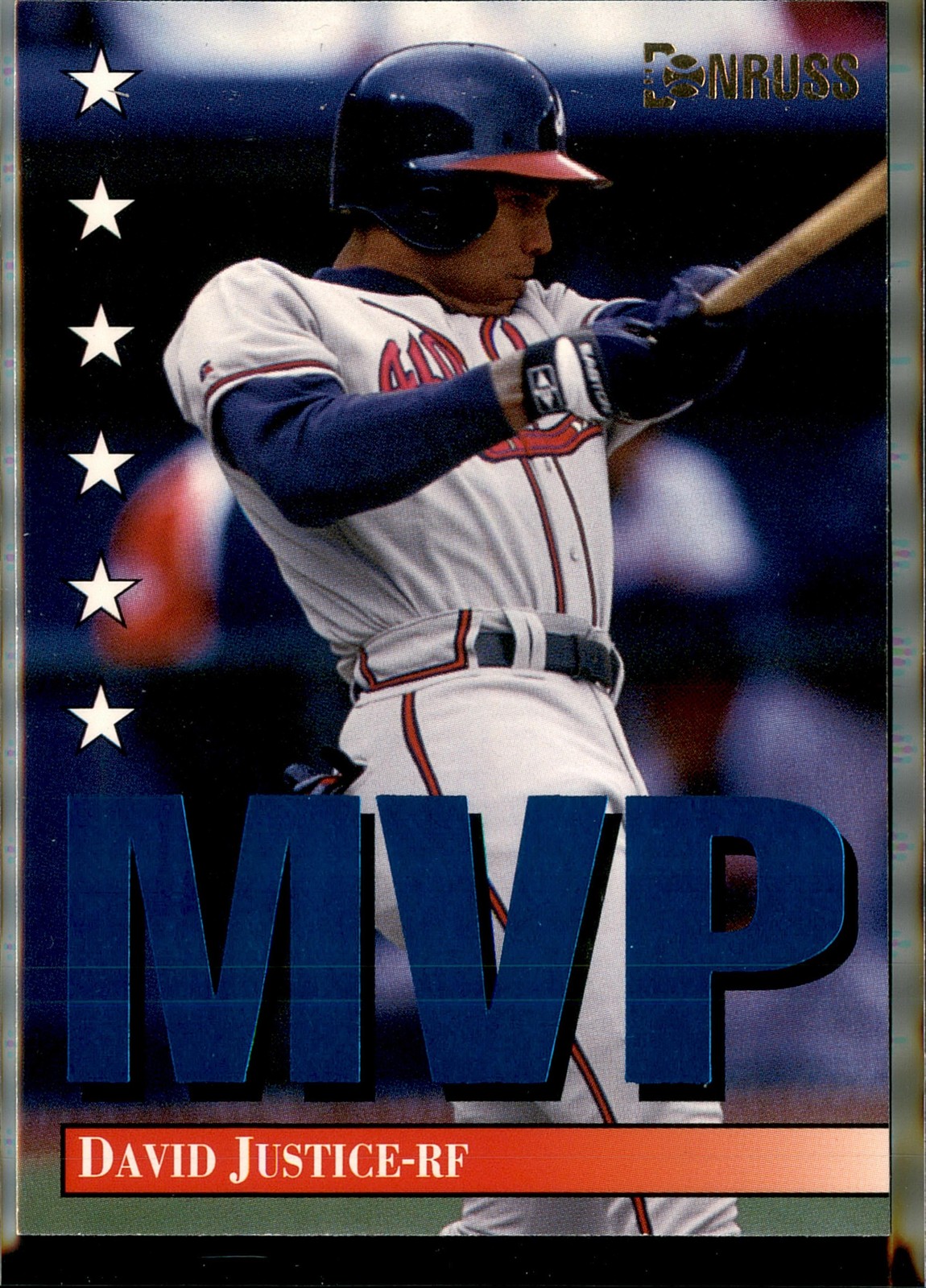 1994 Donruss #1 David Justice MVP 1994 Donruss #1 David Justice MVP