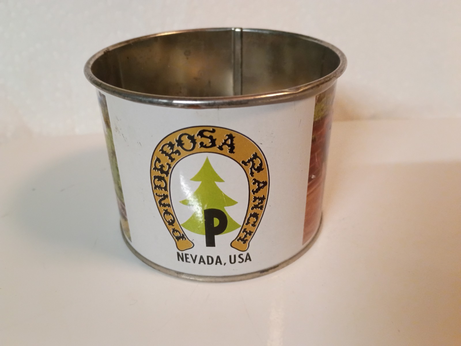Vintage Bonanza Ponderosa ranch Nevada Tin Cup Vintage Bonanza Ponderosa ranch Nevada Tin Cup