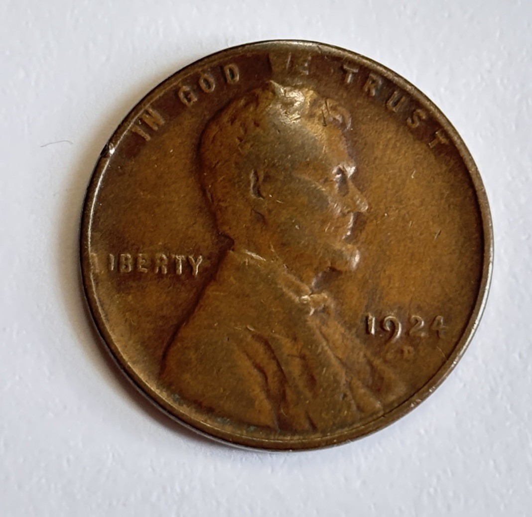 1924 D Lincoln Wheat Cent~ Semi Key Date~ Possible Strike Through Or Damaged 1924 D Lincoln Wheat Cent~ Semi Key Date~ Possible Strike Through Or Damaged