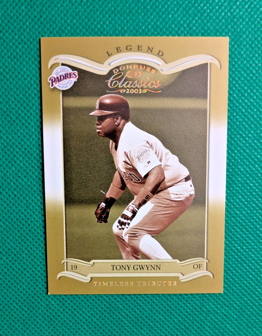 2003 Donruss Classics TONY GWYNN #113 - Legend Timeless Tributes Gold /100 HOF