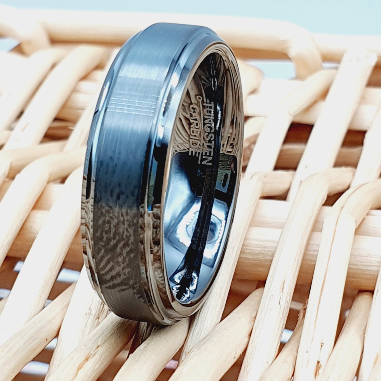 Anniversary Gift for Him Mens & Womens Tungsten Ring, Personalized Promise Ring,