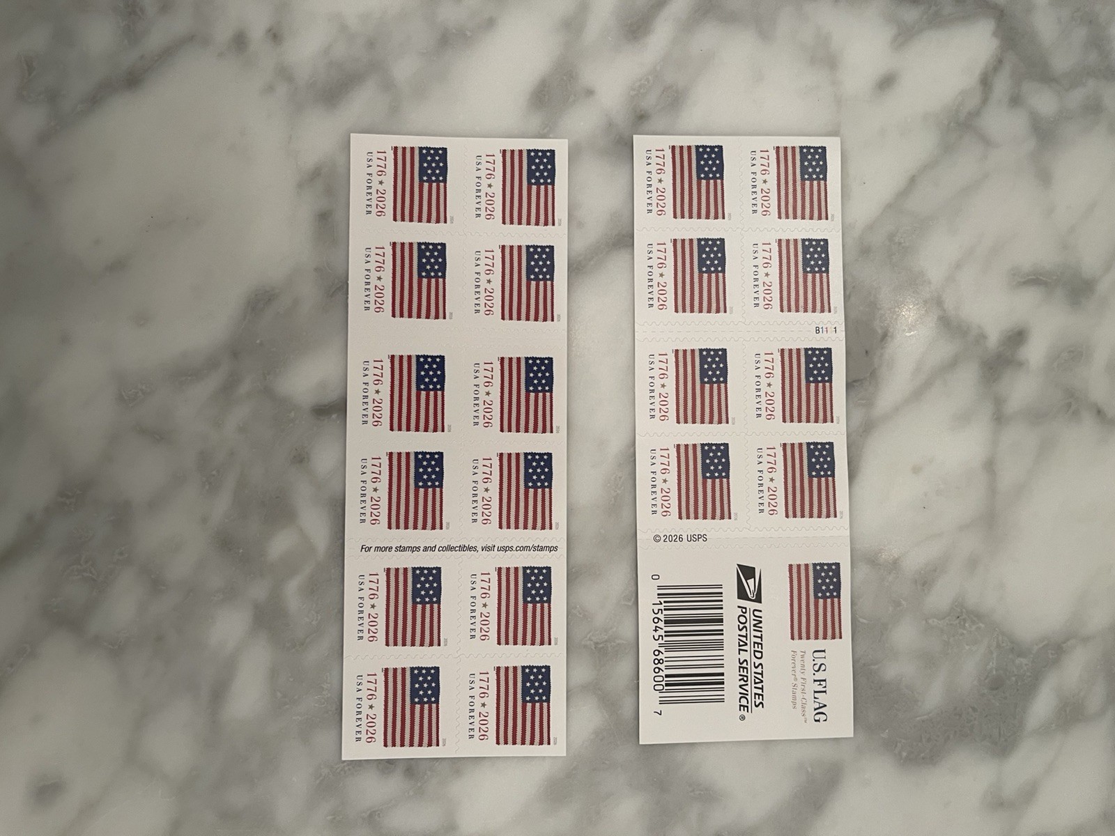 2026 USA Forever 1776 Flag Booklet Of 20 Mint 2026 USA Forever 1776 Flag Booklet Of 20 Mint