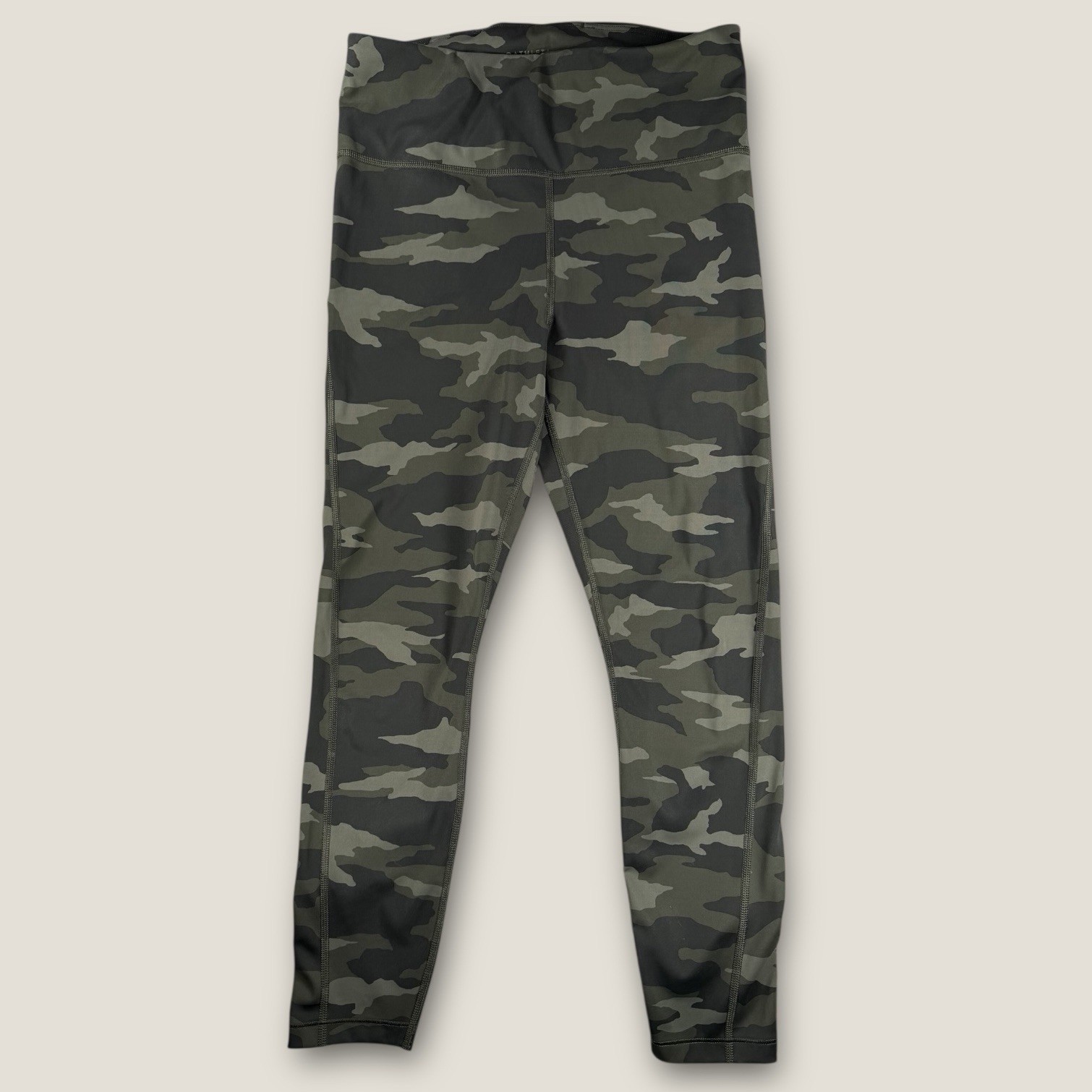 Athleta Ultimate 7/8 Tight Leggings Small Camo Green High Rise Pockets S