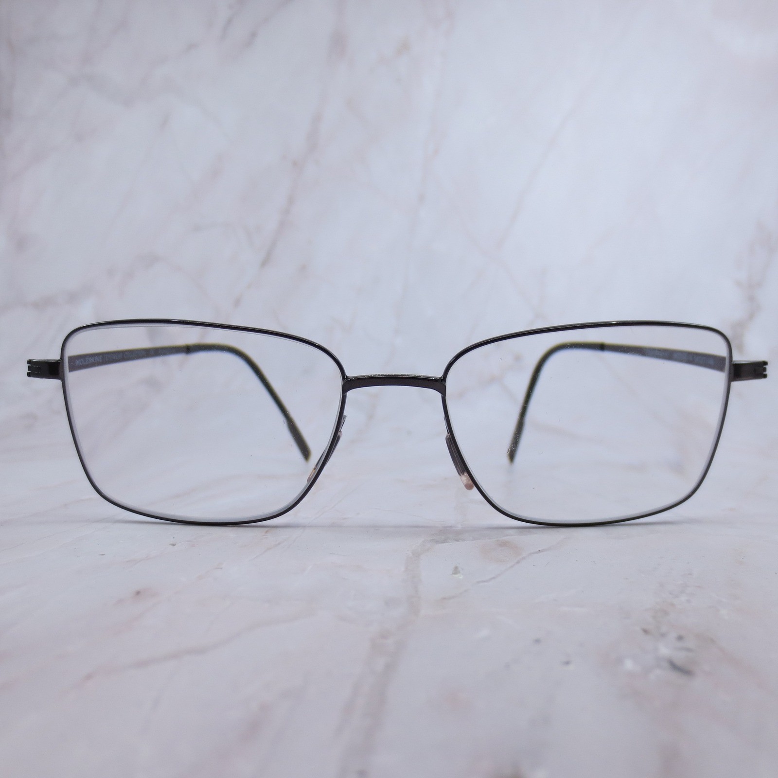 Moleskine Mens MO2102 14 Gunmetal Gray Rectangular Eyeglasses Frames 54-17-148