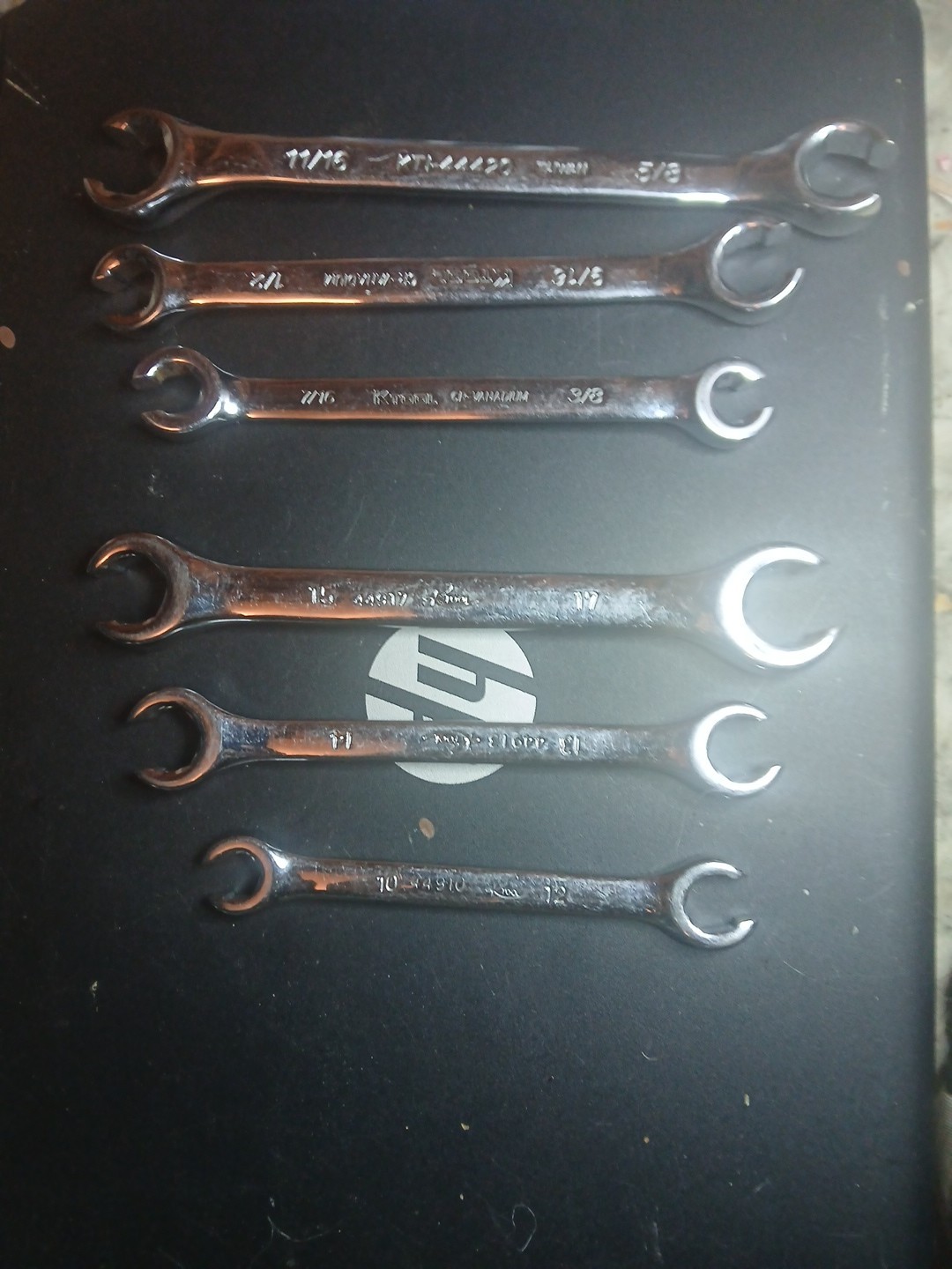 Lot of 6 Ktools 6 Point Flare Nut Wrenches Lot of 6 Ktools 6 Point Flare Nut Wrenches