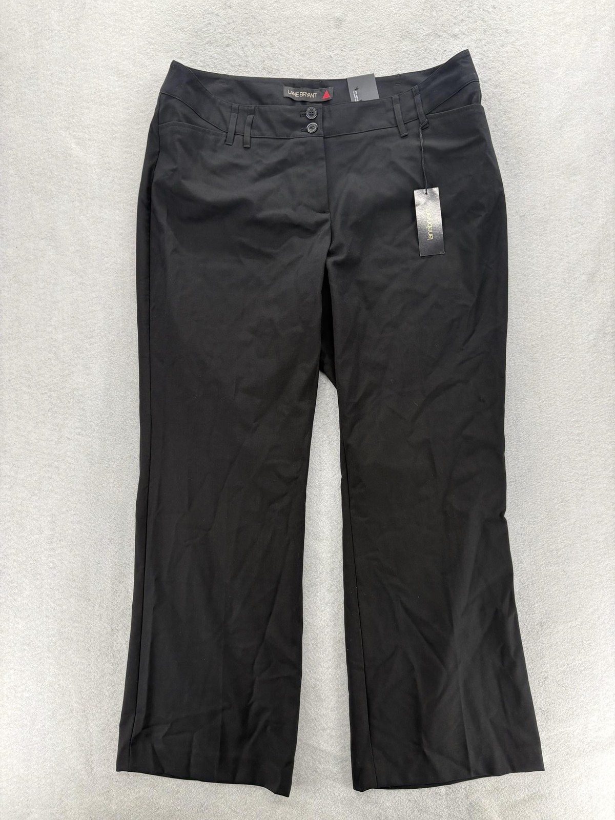 Lane Bryant Classic Dress Pants Womens 18 Black Twill Bootcut Stretch Career