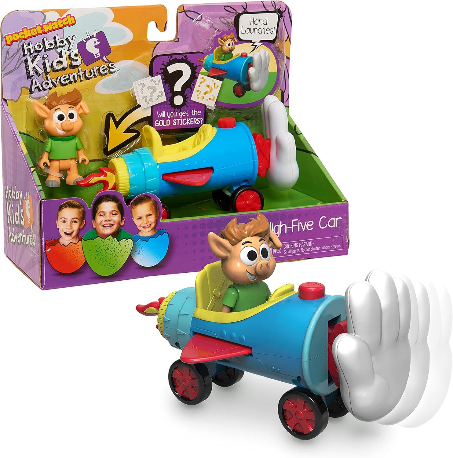 Hobbykids High-Five Car, Kids Toys for Ages 3 Up