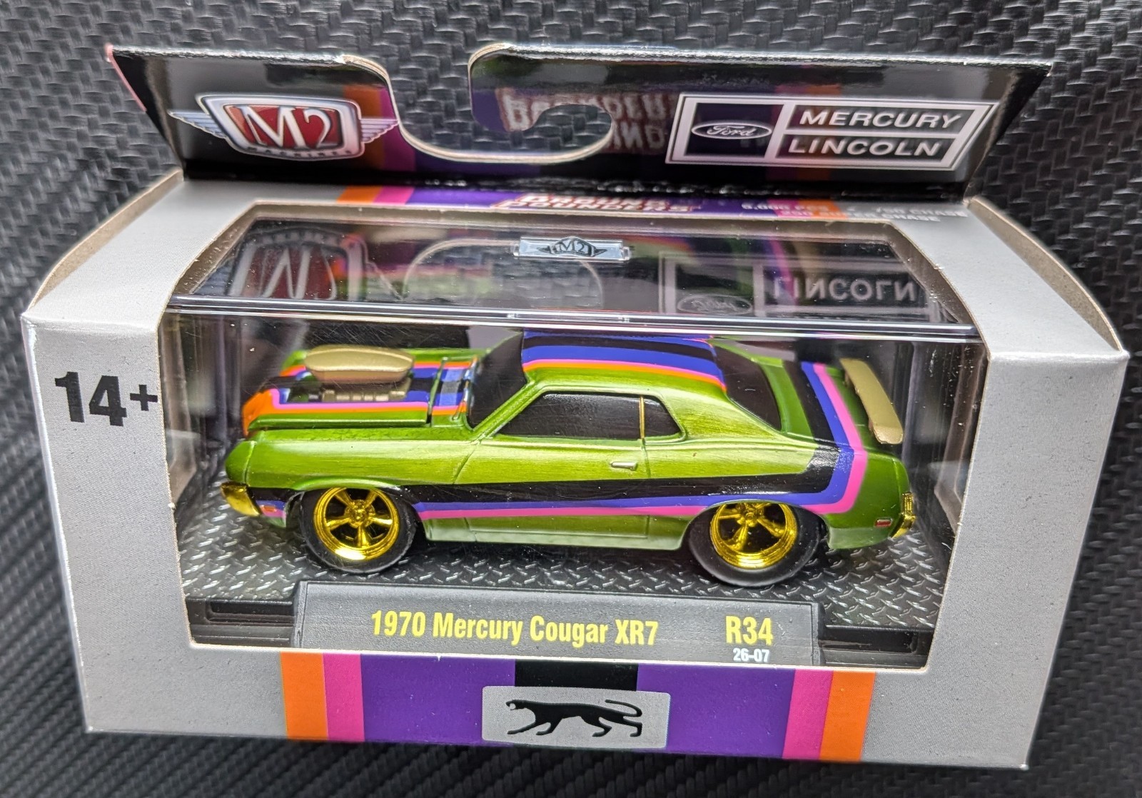 M2 Machines 1970 Mercury Cougar XR7 SUPER CHASE /250 VERY RARE Free US Shipping