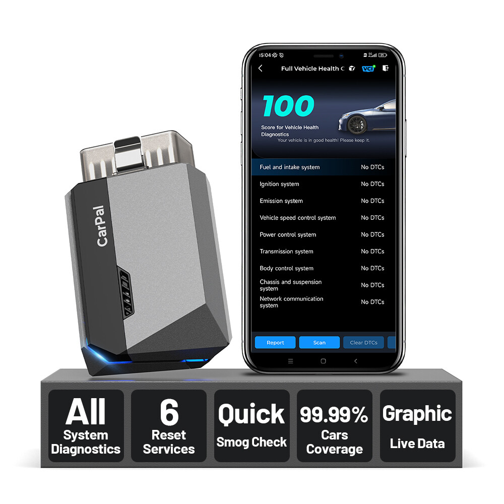 All-System OBD2 Scanner Car Diagnostic Tool Safe and Reliable 6 Reset Functions