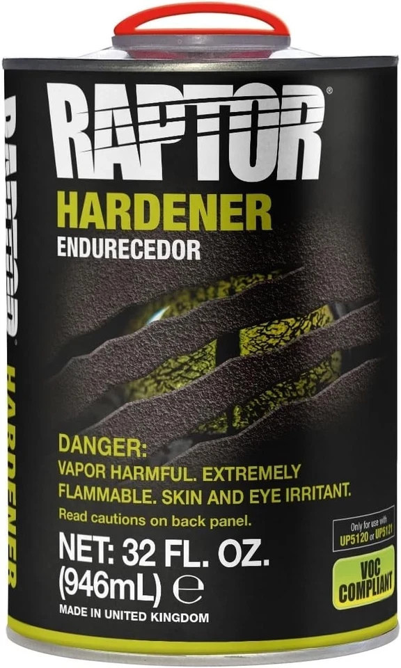 UPOL 826 Raptor 1 Liter Standard Hardener - Waterproof & UV Resistant, Tintable