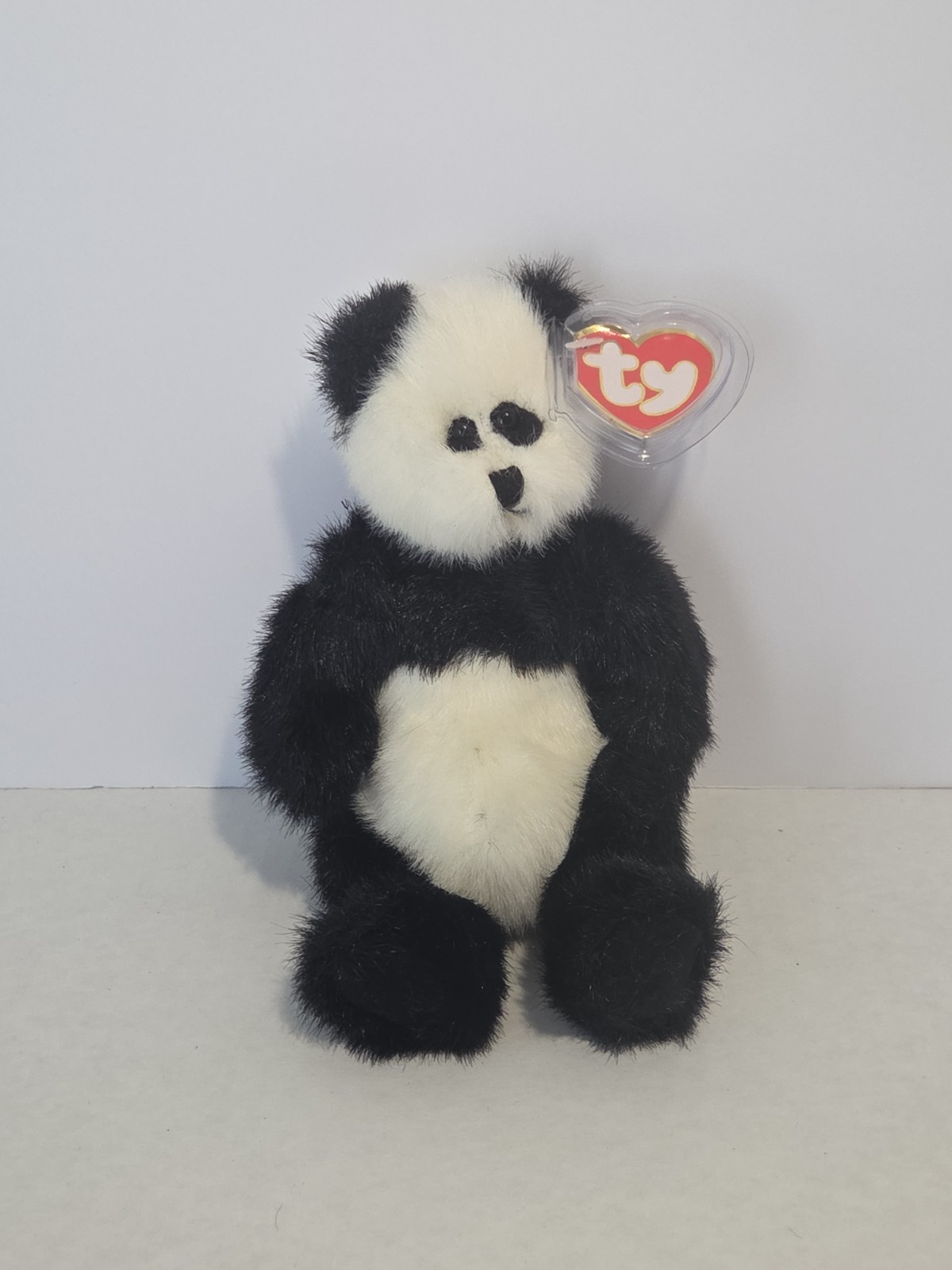 Vintage 1993 Ty Attic Treasures Checkers the Panda Bear Jointed Moveable MINT TA