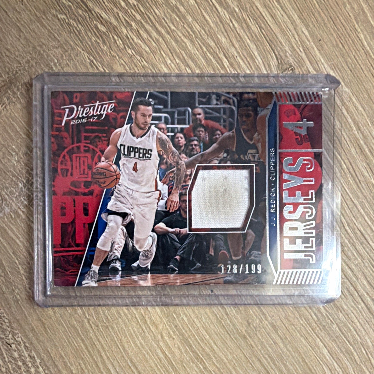 Panini 2016-17 Prestige Jerseys J.J. Redick #20 Clippers MEM Serial /199 Panini 2016-17 Prestige Jerseys J.J. Redick #20 Clippers MEM Serial /199