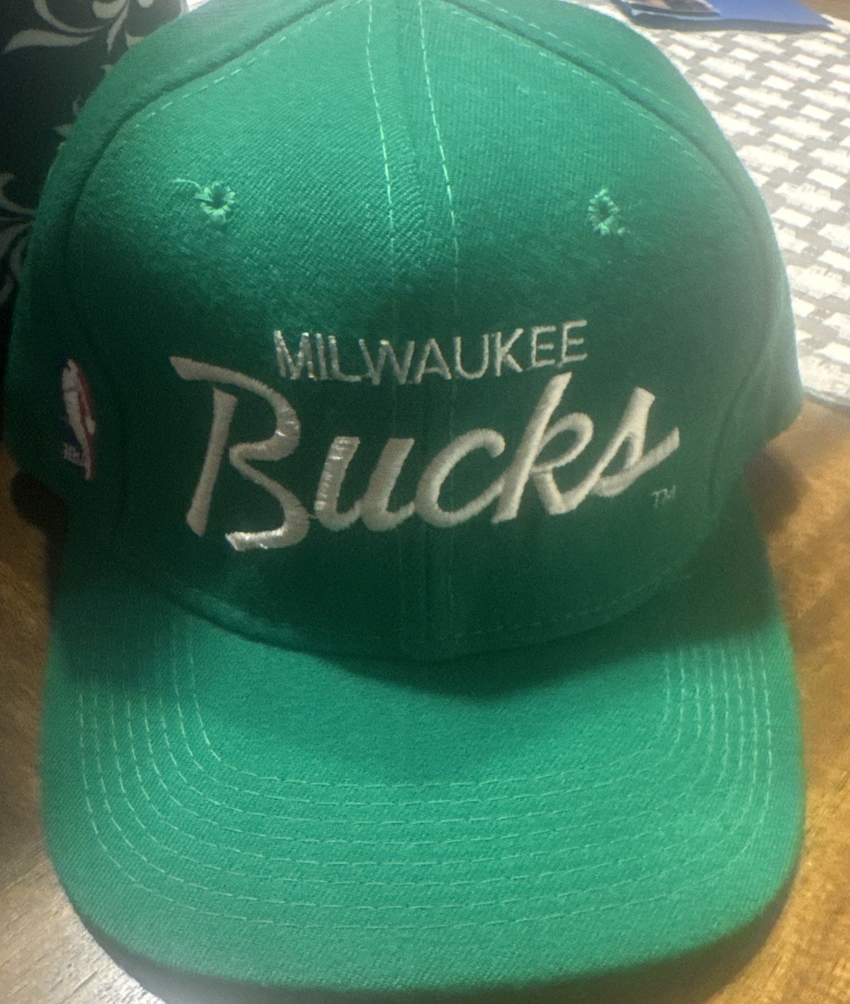 Milwaukee Bucks Sports Specialties Script Logo SnapBack Cap Vintage Rare