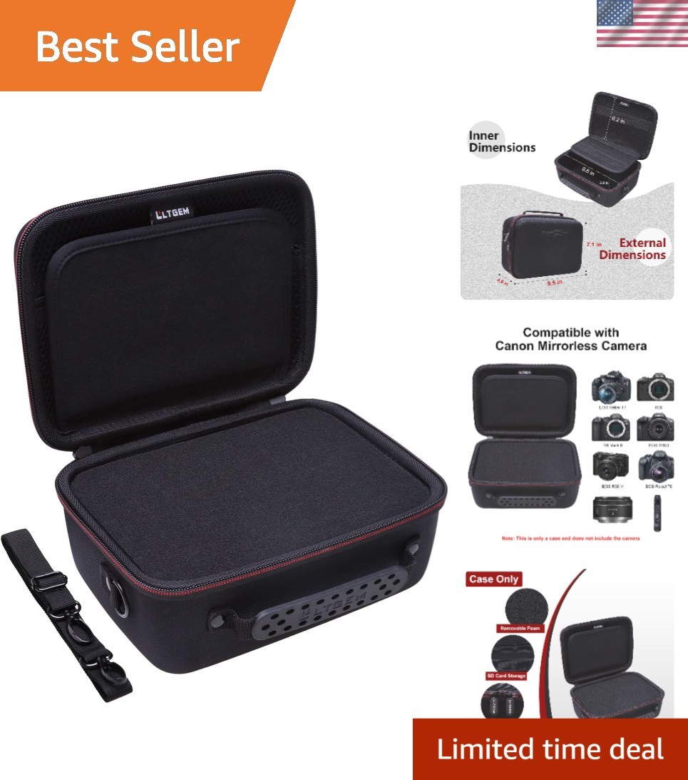 Durable LTGEM Hard EVA Case for Electronics - 12 Compartment Storage Solution
