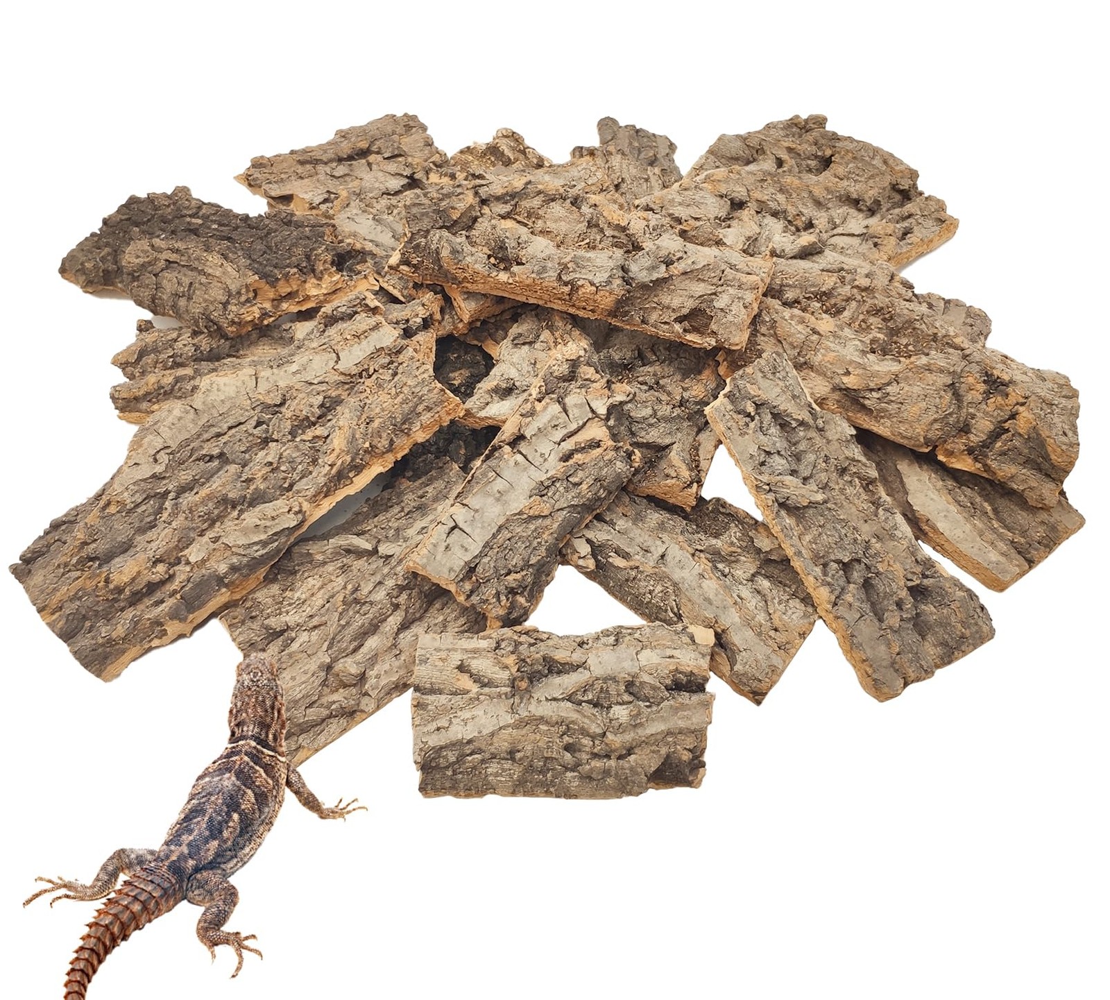 VCEPJH 1.5 LB Reptile Bark Bedding, Natural Cork for LB, Brown