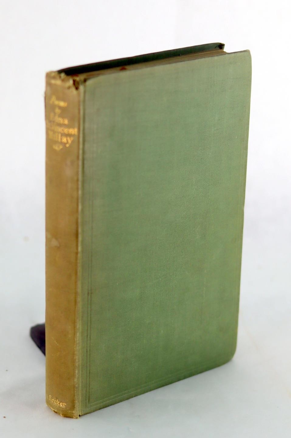 Edna St Vincent Millay Signed 1923 Poems Sonnets Hardcover Pulitzer Prize Winner