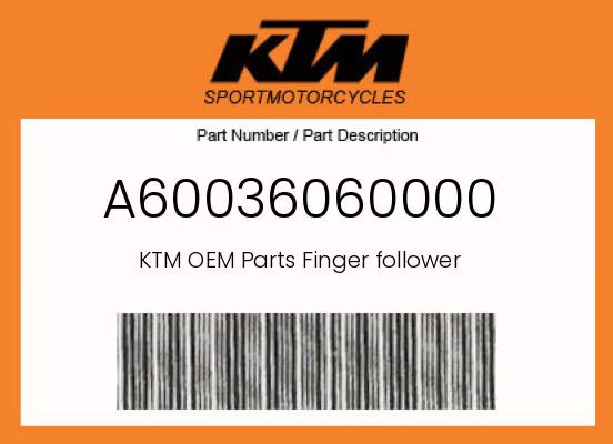 KTM Genuine Finger Follower - A60036060000