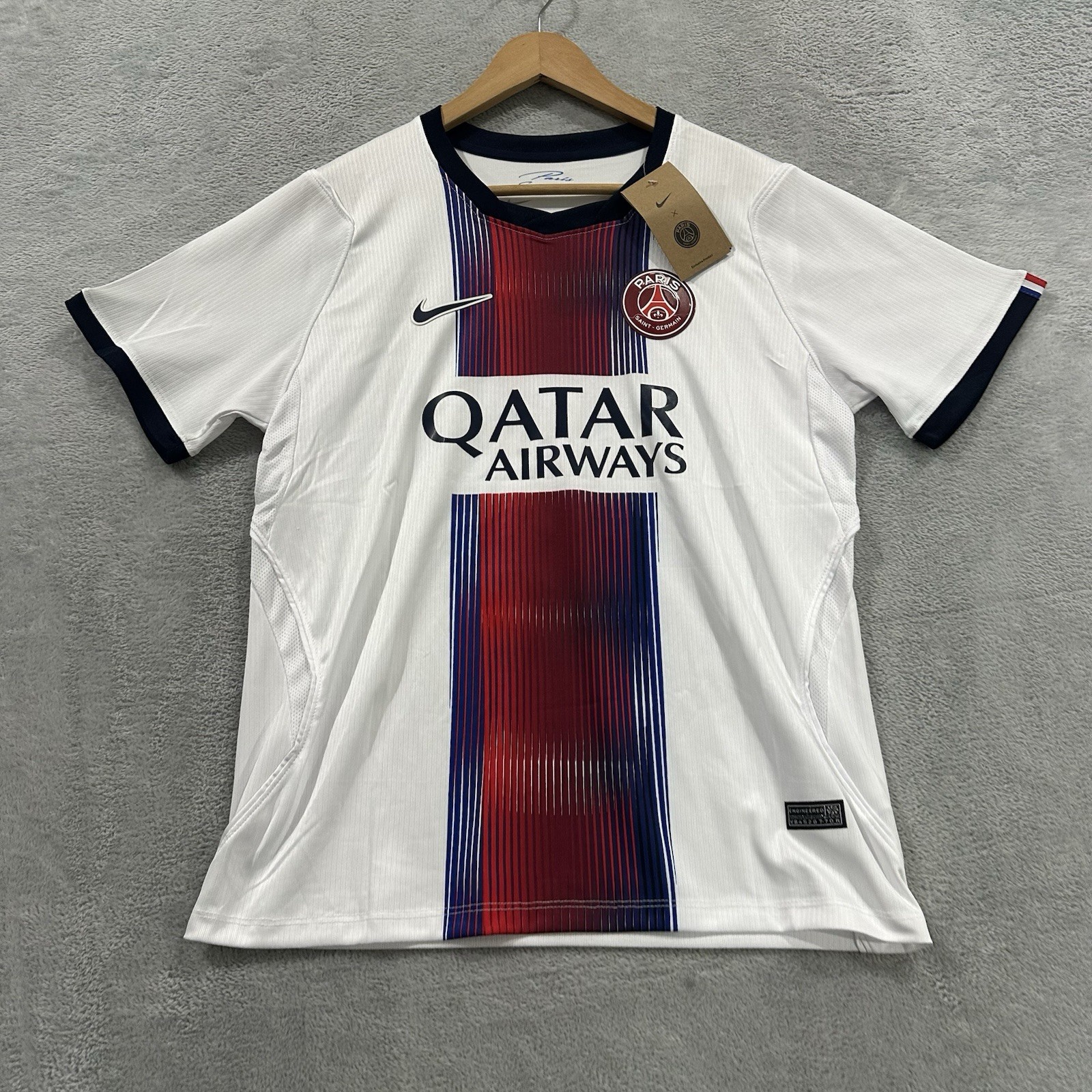 NWT Nike Paris Saint-Germain Dri-FIT Soccer Jersey Men S White O. Dembele #10