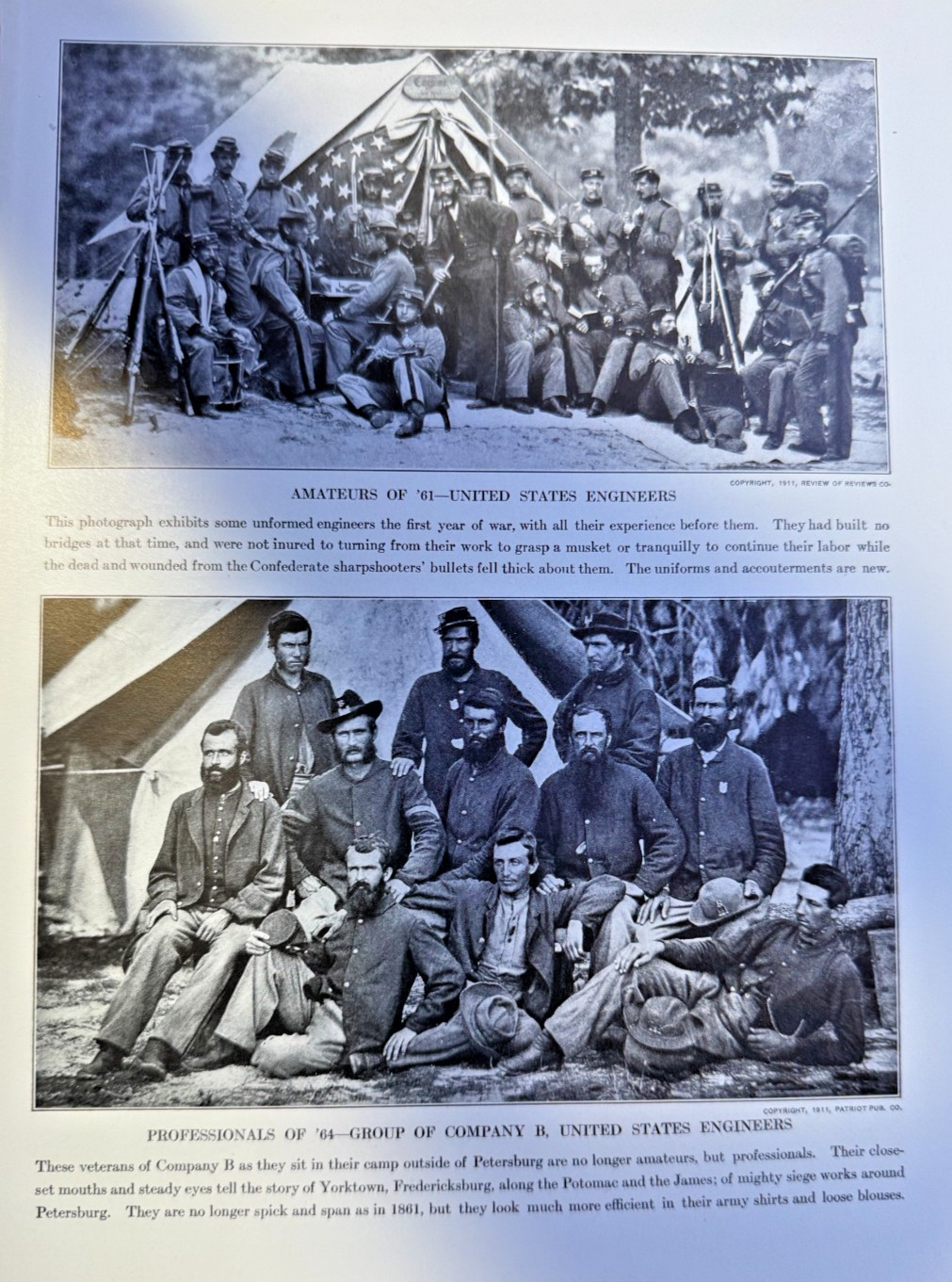 1912 Illustration Company B United States Engineers Civil War