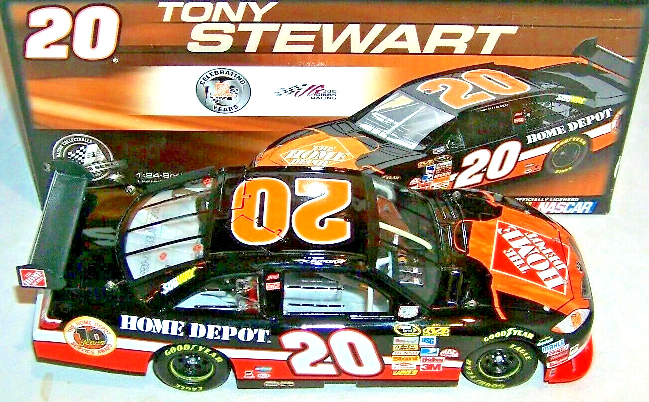 2008 TONY STEWART  10TH ANNIVERSARY OF HOME DEPOT 1/24 ACTION DIECAST 1/3,744